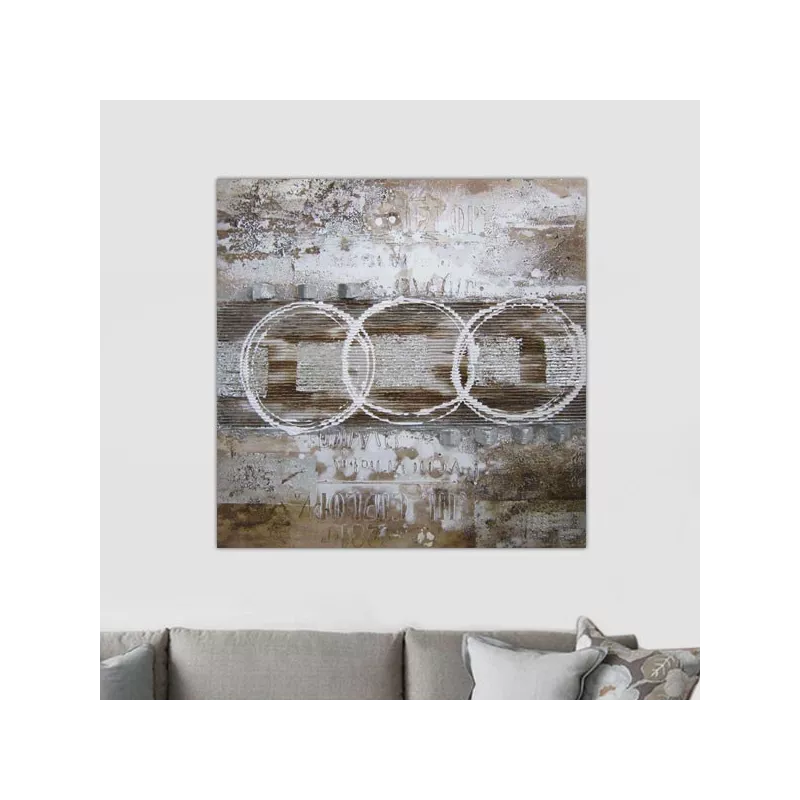Design-Bild im Rauschenberg-Stil, 100 x 100 cm