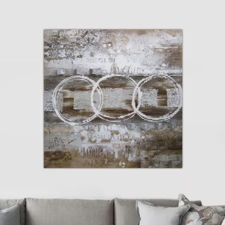 Design-Bild im Rauschenberg-Stil, 100 x 100 cm