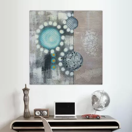 Pop paint, silkscreen style painting 80 x 80