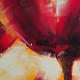 Peinture fleurs rouge passion