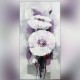 Toile fleur blanche style renoncule
