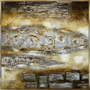 Peinture décorative au look ancien, 100x100cm