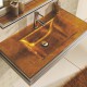 Ensemble mobilier de salle de bain en verre Polly