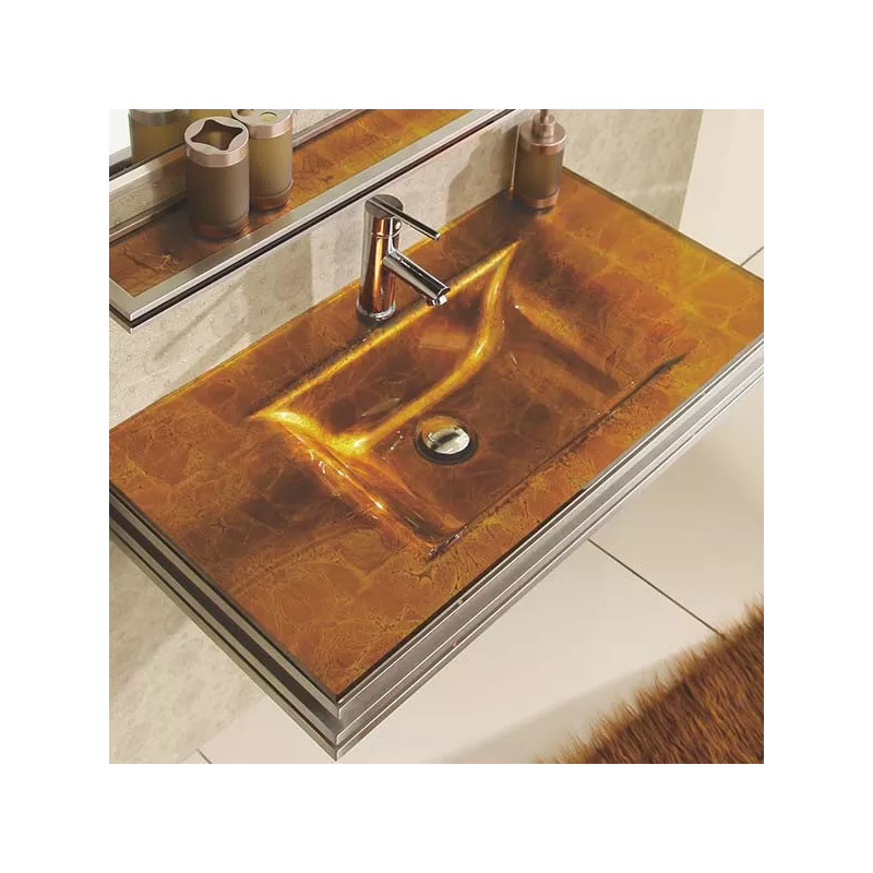 Mobilier de salle de bain en verre Polly