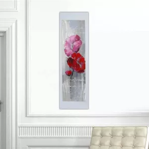 Tableau de fleur, peinture pour amoureux 40 x 120 cm