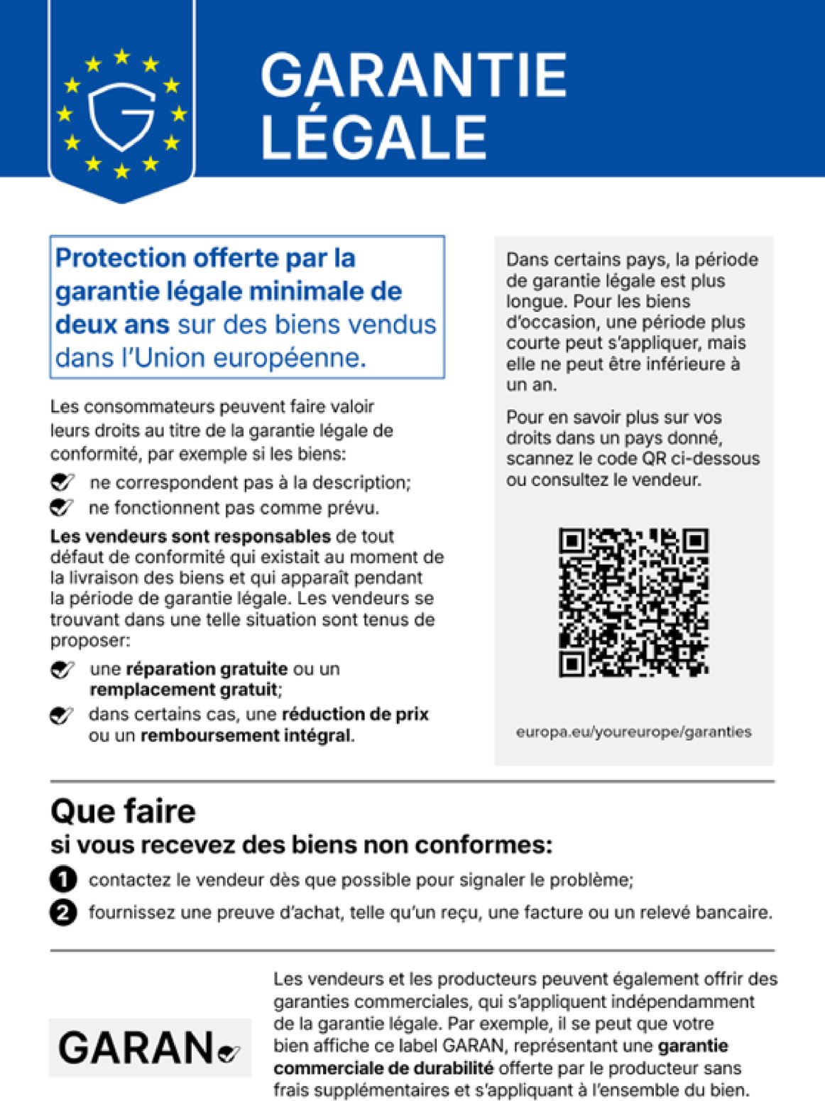 Garantie légale union européenne