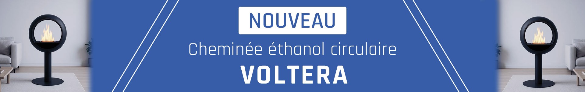 Cheminée éthanol circulaire Voltera