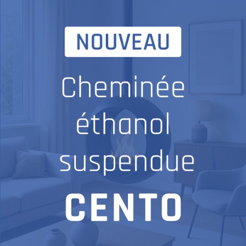 Cheminée éthanol suspendue au design circulaire CENTO